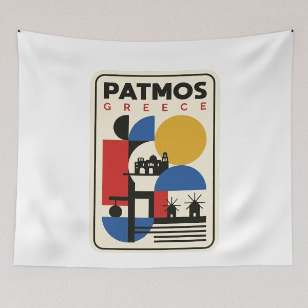 Item preview, Retro Patmos Bauhaus Geometric Skyline designed and sold by k3rstman1.