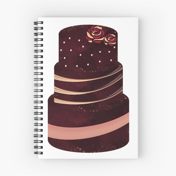 Item preview, Elegant Burgundy and Rose Gold Three Tier Wedding Cake Illustration with Roses designed and sold by CanvasCharmHub.