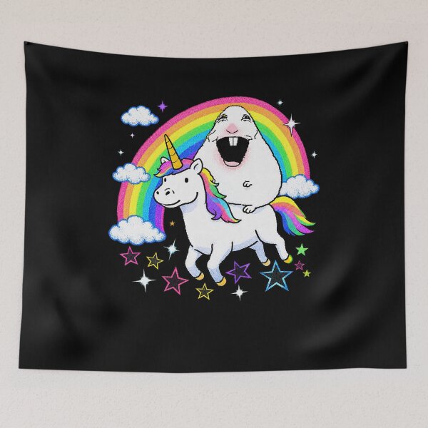 Item preview, Happy Hamster Rainbow Unicorn designed and sold by studio-ssaam.
