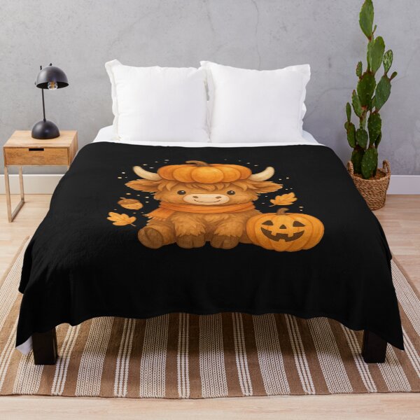Item preview, Baby Highland Cow Pumpkin Hat Fall Autumn Leaves designed and sold by New Art.