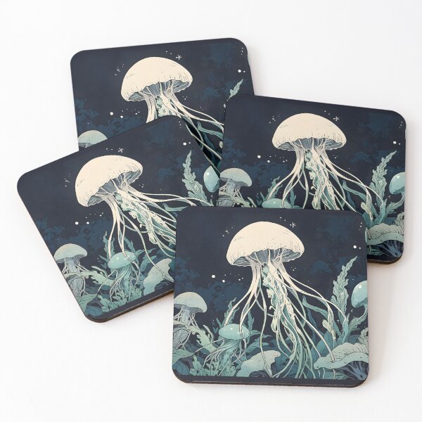 Item preview, Mystical Jellyfish Underwater Forest designed and sold by KiraChie.