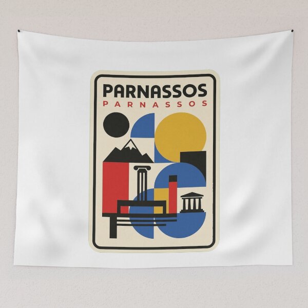 Item preview, Retro Parnassos Bauhaus Geometric Skyline designed and sold by k3rstman1.