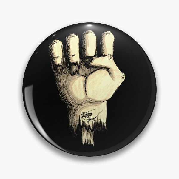 Item preview, Raised Fist Scar-E-Moji (Sepia Edition) Vintage Horror Fist designed and sold by Grimmlar.