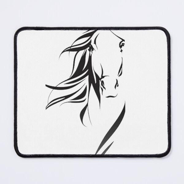 Item preview, Stylized Black Horse Head Tribal Silhouette designed and sold by DKSH1234.