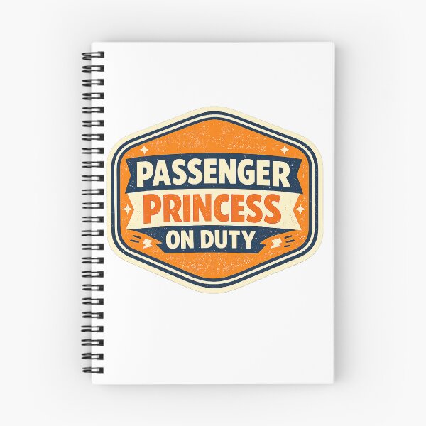 Item preview, Passenger Princess On Duty Funny Road Trip Car Girl Retro Badge Design designed and sold by inkoutninja.