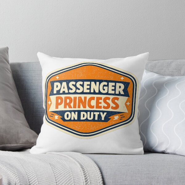 Item preview, Passenger Princess On Duty Funny Road Trip Car Girl Retro Badge Design designed and sold by inkoutninja.