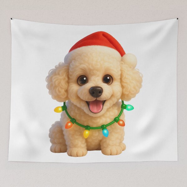 Item preview, Poodle Dog Christmas Cheer designed and sold by Sillytoe.
