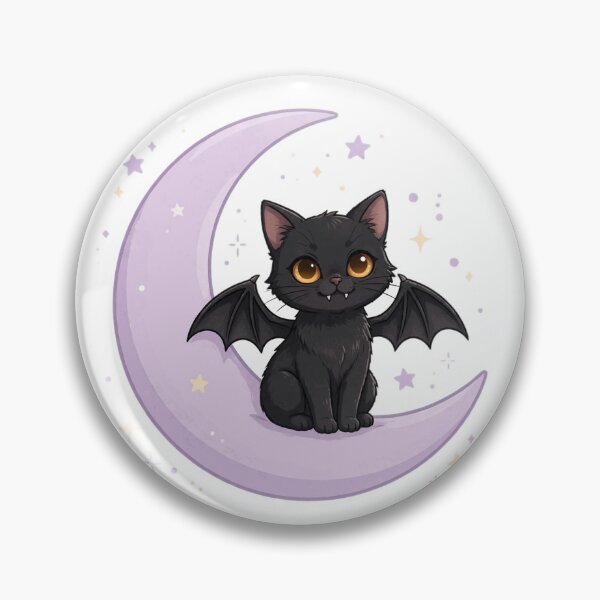 Item preview, Celestial Black Cat with Bat Wings  designed and sold by Faelottie.