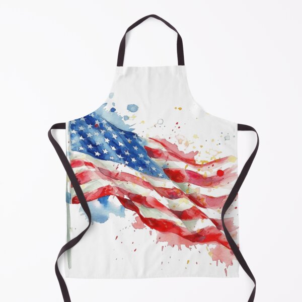 Item preview, Dynamic Waving American Flag Watercolor Patriotic Art designed and sold by KLSRAJ.