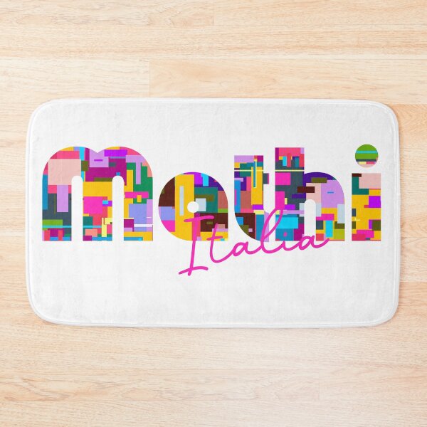 Item preview, Mathi, Torino, Italy, Italia, colorful typography design for travellers designed and sold by Wanderful-roads.