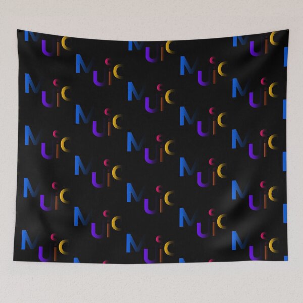 Item preview, Modern Colorful Abstract 'Music' Typography Letter Design designed and sold by Detroja Typography.