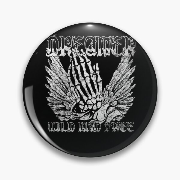 Item preview, Dreamer Wild And Free Skeleton Hands Wings Graphic Art designed and sold by The secret storage room.
