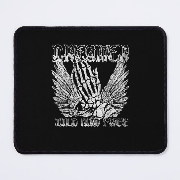 Item preview, Dreamer Wild And Free Skeleton Hands Wings Graphic Art designed and sold by The secret storage room.