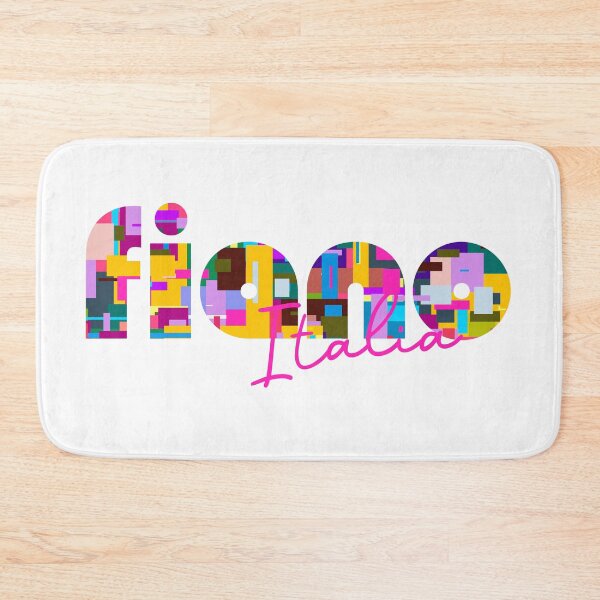 Item preview, Fiano, Torino, Italy, Italia, colorful typography design for travellers designed and sold by Wanderful-roads.