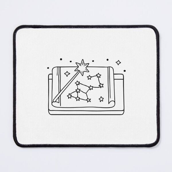 Item preview, An illustration of wand on a desk with a map of constellations designed and sold by rasagamastore.