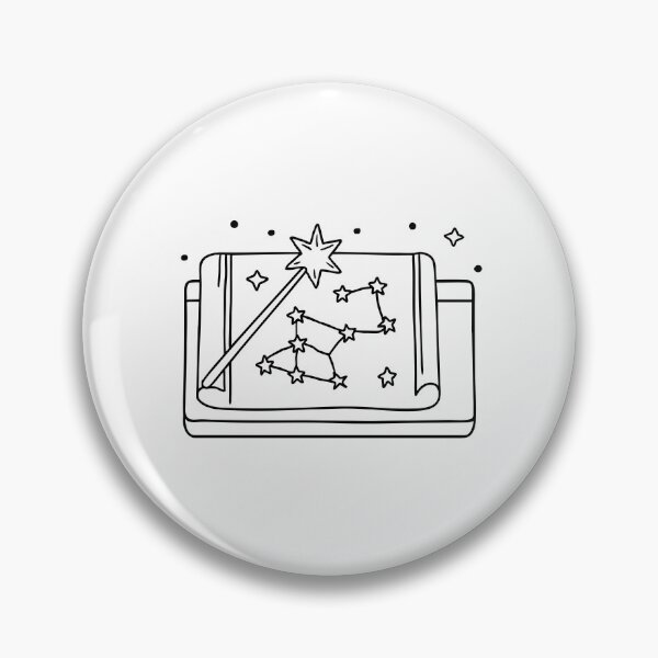 Item preview, An illustration of wand on a desk with a map of constellations designed and sold by rasagamastore.