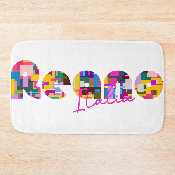 Item preview, Reano, Torino, Italy, Italia, colorful typography design for travellers designed and sold by Wanderful-roads.