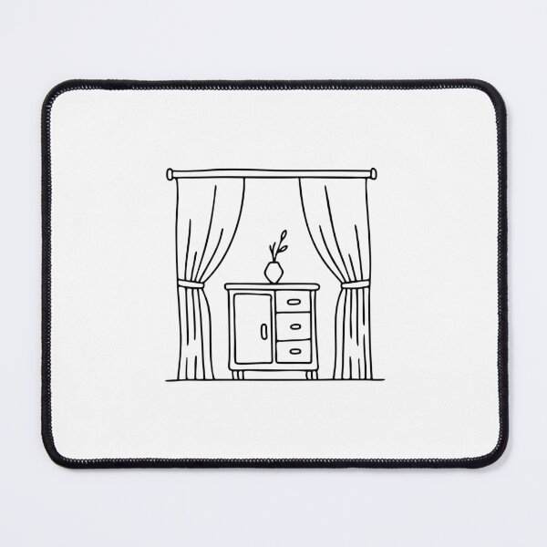 Item preview, An illustration of wardrobe behind a curtain designed and sold by rasagamastore.