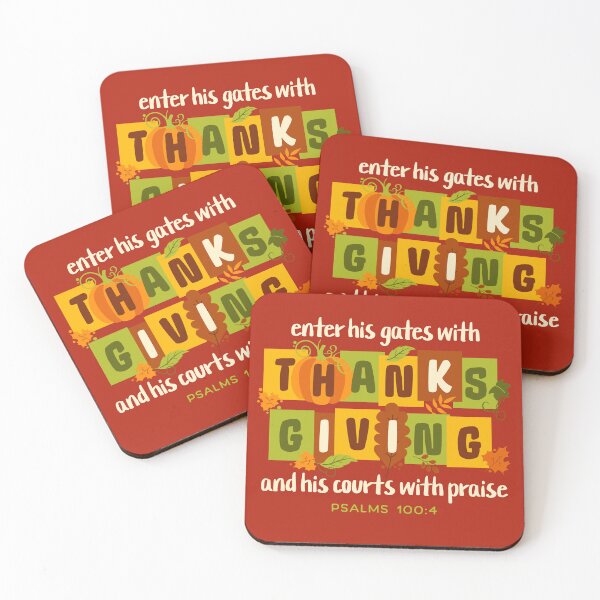 Item preview, Enter His Gates With Thanksgiving Christian Bible Verse Psalm 100:4 designed and sold by Good-Mood-Goods.