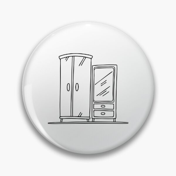 Item preview, An illustration of wardrobe beside a full-length mirror designed and sold by rasagamastore.