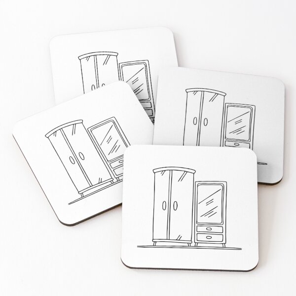 Item preview, An illustration of wardrobe beside a full-length mirror designed and sold by rasagamastore.