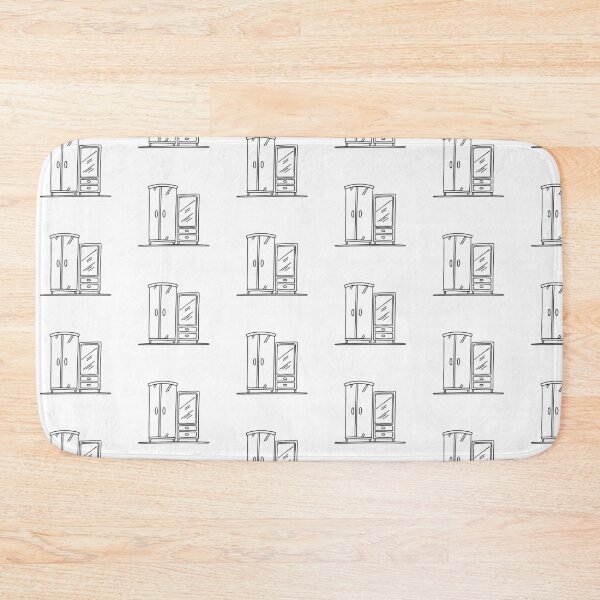 Item preview, An illustration of wardrobe beside a full-length mirror designed and sold by rasagamastore.