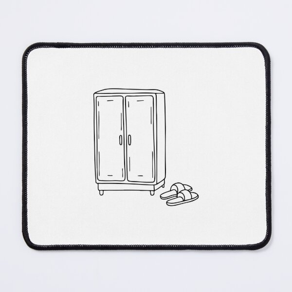 Item preview, An illustration of wardrobe beside a pair of slippers designed and sold by rasagamastore.