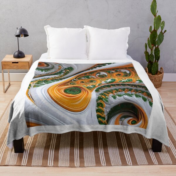 Item preview, Emerald Gold Swirl Abstract Fracta designed and sold by DKSH1234.