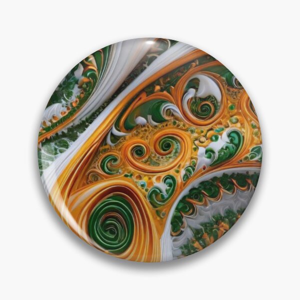 Item preview, Emerald Gold Swirl Abstract Fracta designed and sold by DKSH1234.