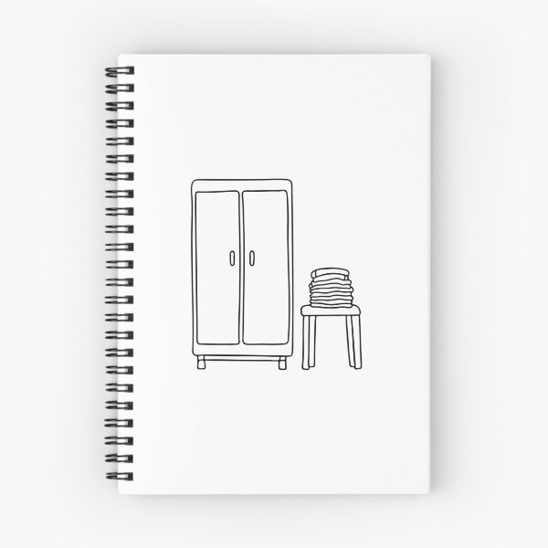 Item preview, An illustration of wardrobe beside a stool with folded shirts designed and sold by rasagamastore.