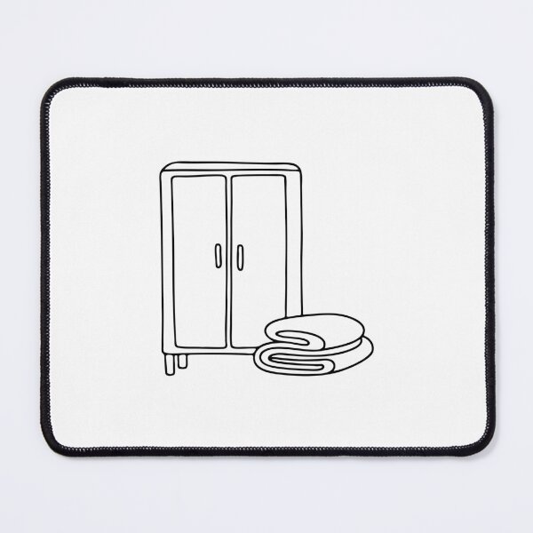 Item preview, An illustration of wardrobe near a folded blanket designed and sold by rasagamastore.