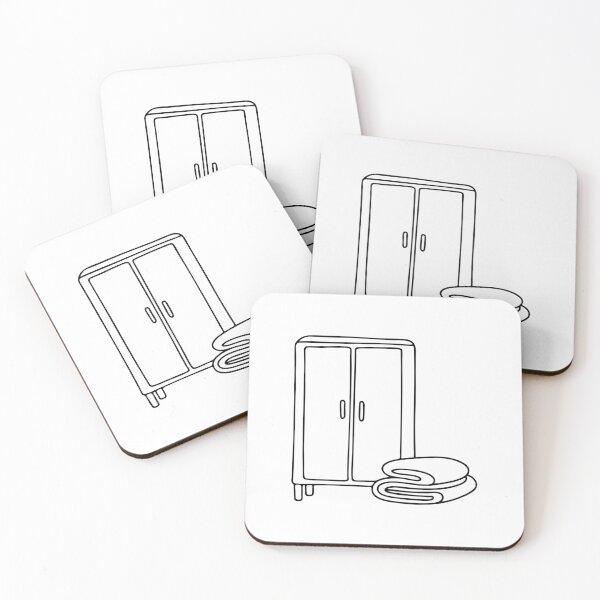 Item preview, An illustration of wardrobe near a folded blanket designed and sold by rasagamastore.