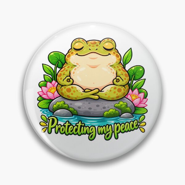 Item preview, Protecting My Peace - Meditating Toad designed and sold by Myra365Art.