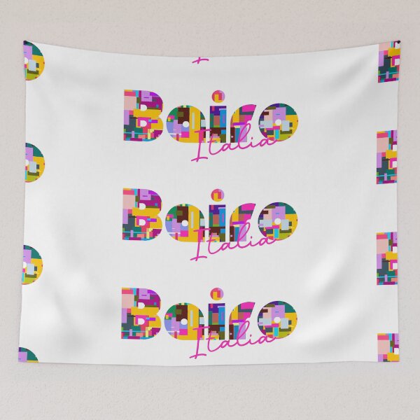 Item preview, Bairo, Torino, Italia, diseño tipográfico colorido para viajeros designed and sold by Wanderful-roads.