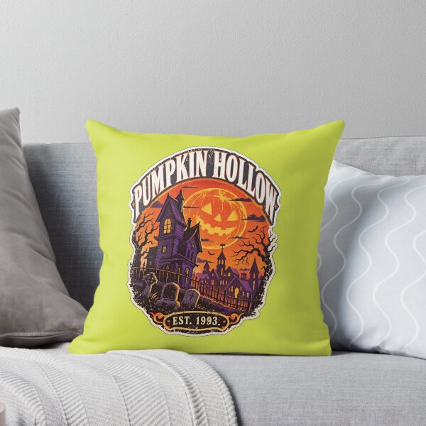 Item preview, Pumpkin Hollow Vintage Haunted Town Halloween Badge Vintage Graphic Classic T-Shirt. designed and sold by Gopal Verma.