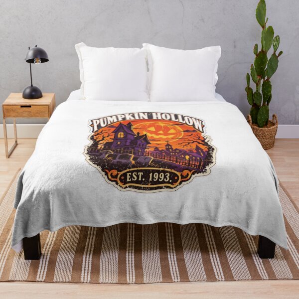 Item preview, Pumpkin Hollow Vintage Haunted Town Halloween Badge Vintage Graphic Classic T-Shirt. designed and sold by Gopal Verma.