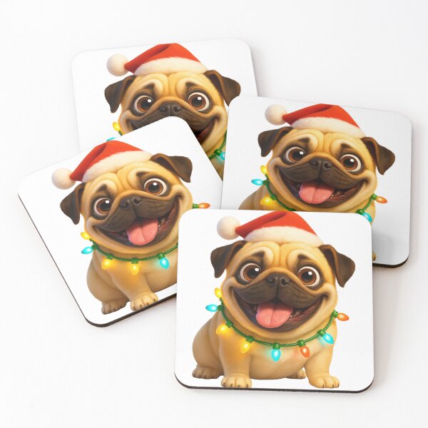 Item preview, Pug Dog Christmas Sparkle designed and sold by Sillytoe.