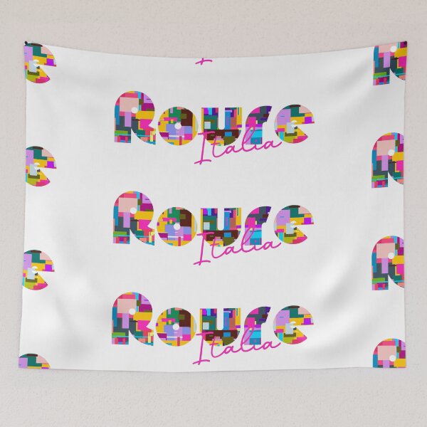Item preview, Roure, Torino, Italy, Italia, colorful typography design for travellers designed and sold by Wanderful-roads.
