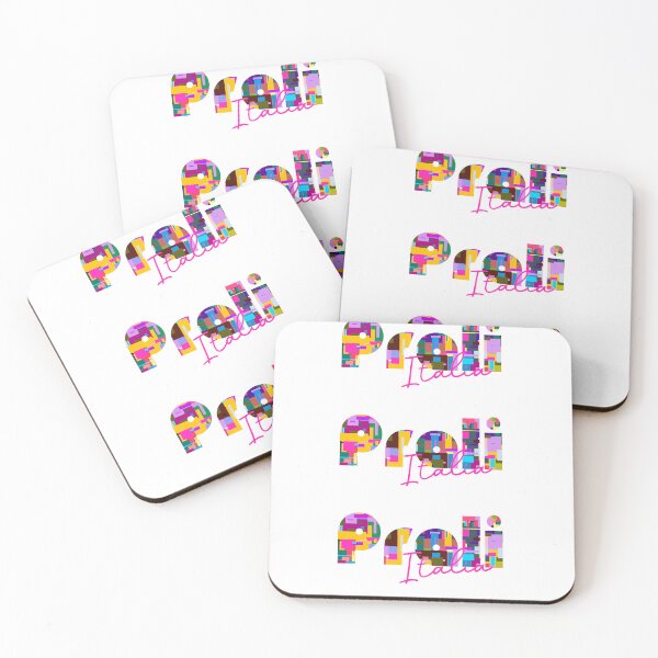 Item preview, Prali, Torino, Italy, Italia, colorful typography design for travellers designed and sold by Wanderful-roads.