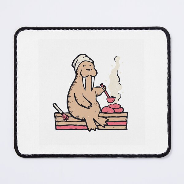 Item preview, Sauna Walrus Pouring Water on the Stones designed and sold by BysonDesigns.