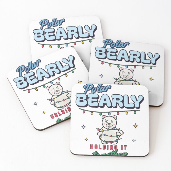 Item preview, Polar Bearly Holding It Together Funny Christmas Lights Bear designed and sold by somebasic.