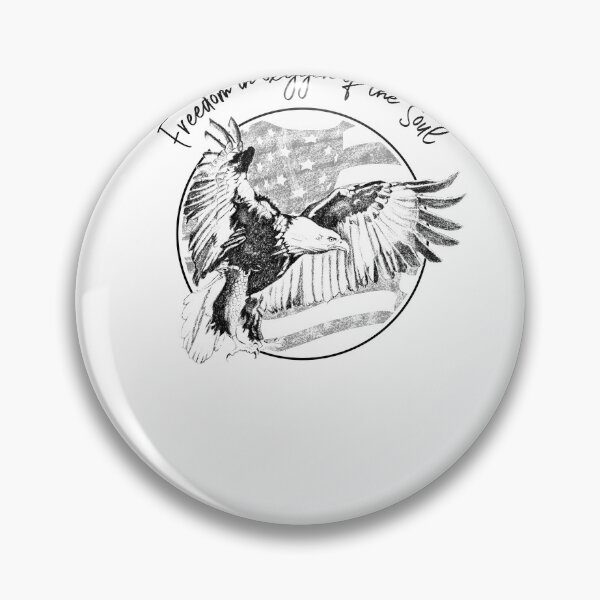 Item preview, Freedom Is Oxygen Of The Soul Eagle Graphic Art designed and sold by The secret storage room.