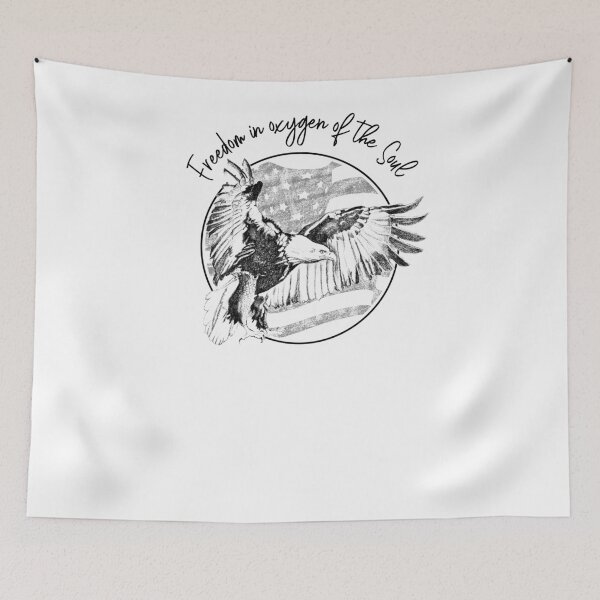Item preview, Freedom Is Oxygen Of The Soul Eagle Graphic Art designed and sold by The secret storage room.
