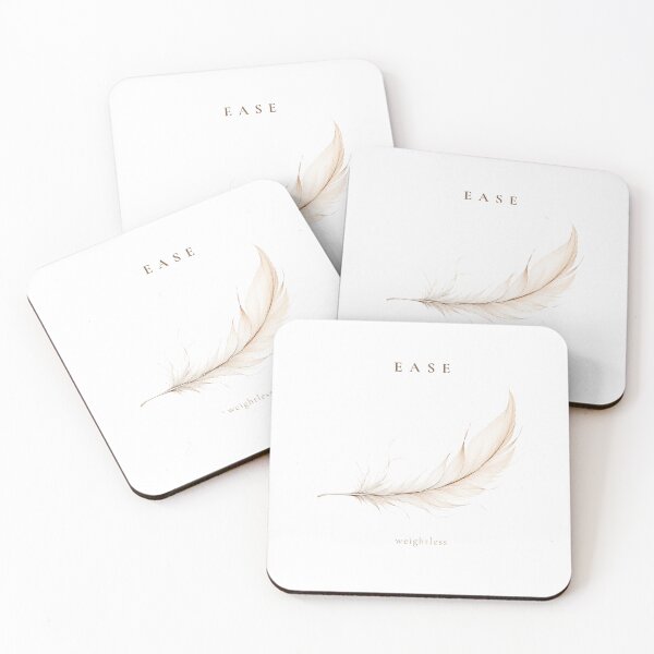 Item preview, EASE Weightless - Minimalist Feather Line Art designed and sold by KONVERSKIY.