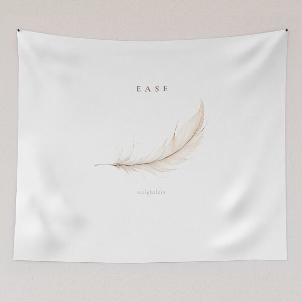 Item preview, EASE Weightless - Minimalist Feather Line Art designed and sold by KONVERSKIY.