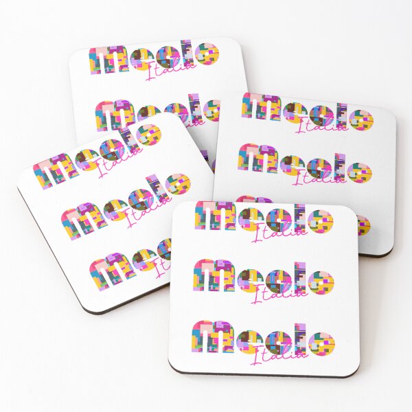 Item preview, Meolo, Venezia, Italy, Italia, colorful typography design for travellers designed and sold by Wanderful-roads.