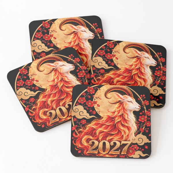 Item preview, Chinese New Year 2027 Year of the Fire Goat Zodiac designed and sold by AmetistLight.
