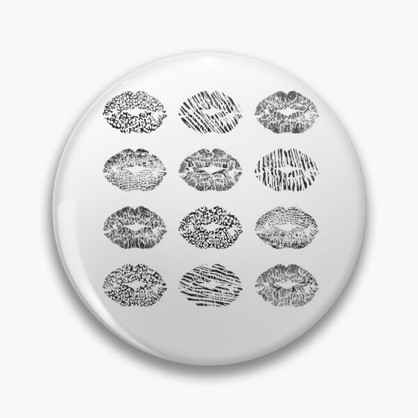 Item preview, Vintage Lipstick Kiss Mark Grid Pattern Art designed and sold by The secret storage room.