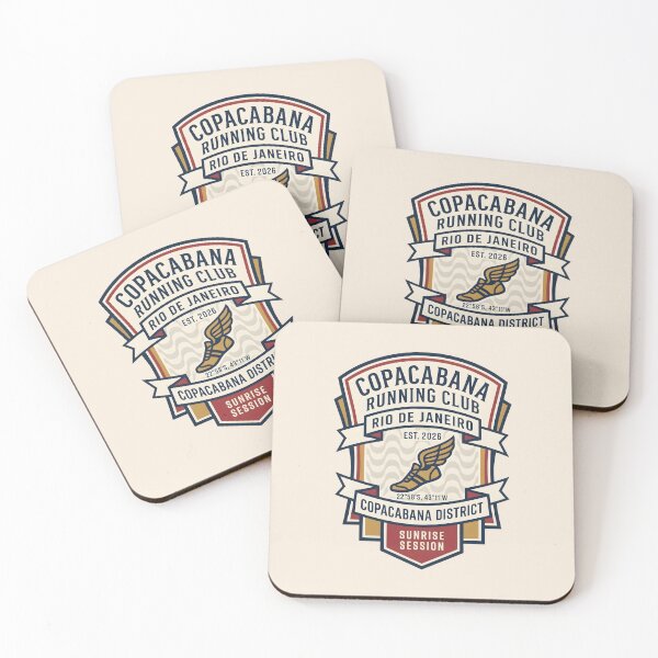 Item preview, Copacabana Running Club Rio Vintage Athletic Badge designed and sold by SplashTastic.