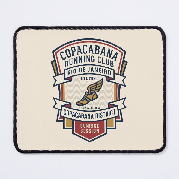 Item preview, Copacabana Running Club Rio Vintage Athletic Badge designed and sold by SplashTastic.